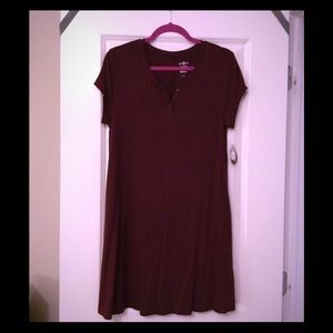 NWT burgundy Large swing dress by So